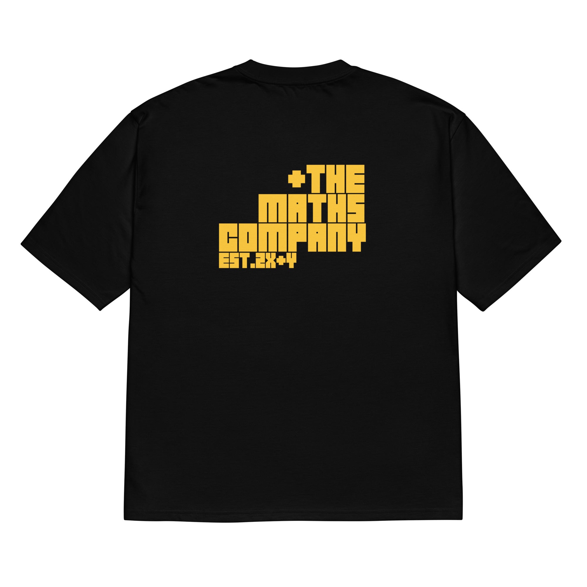 THE MATHS COMPANY | +44 Signature Baggy Tee in Black N' Yellow